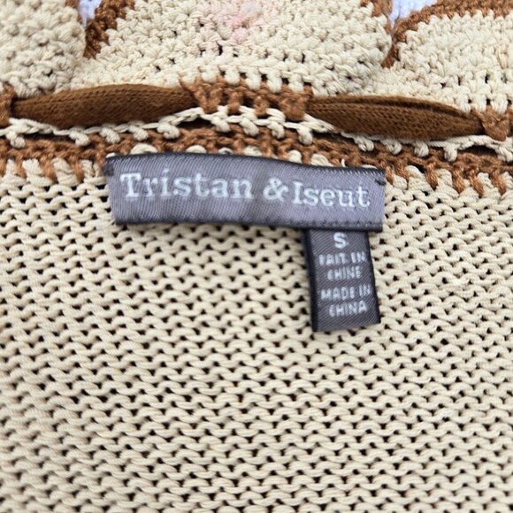 90s Y2K Shrug Cardigan Womens S Crochet flowers Fairy Cottage Grunge Boho Rave - Picture 4 of 12